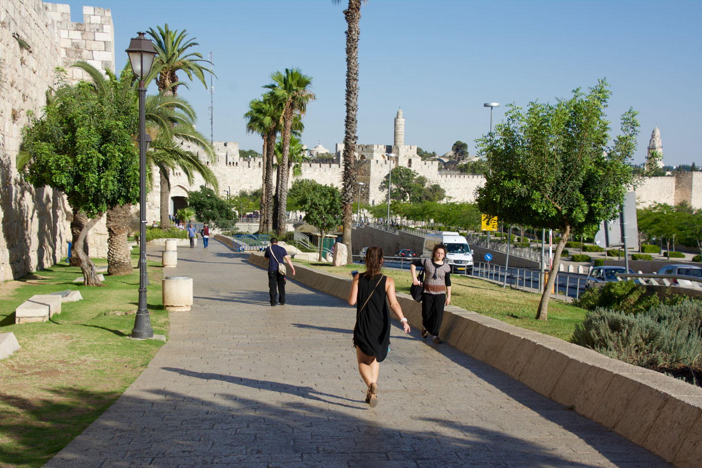 Walk to the Jaffa Gate entrance for the Old City of Jerusalem - Vegan Travel