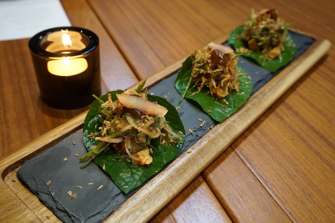 Cha Plu Leaf with Tempeh Vegan Travel