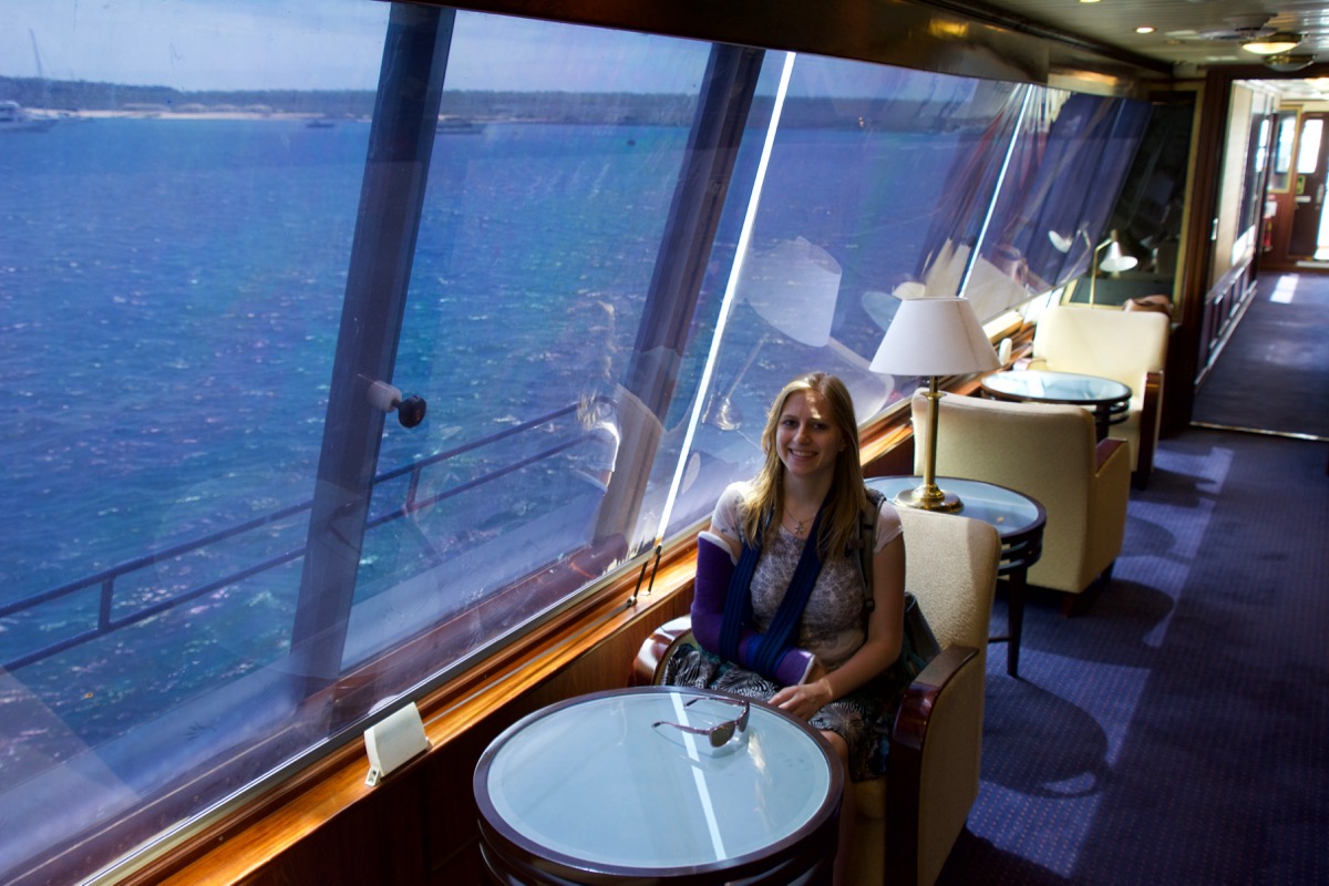 Michelle on Deck of Nat Geo Endeavour