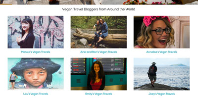 Vegan Travel Bloggers Page