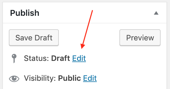 Edit Draft Status